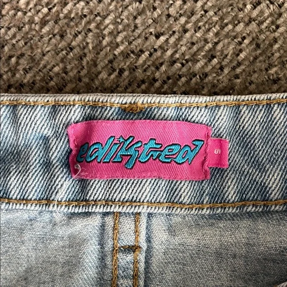 Edikted Denim Jean Mini Skirt - Picture 2 of 4